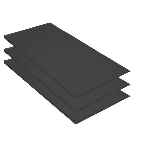 Imagem de Kit 03 Colchonete Slim 95x59cm Solteiro Para Ginástica Academia Escola Suede Chumbo - Ahazzo Móveis