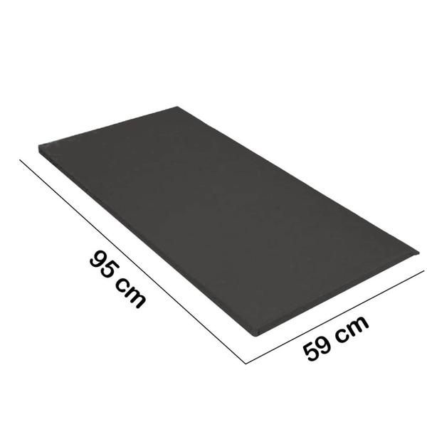 Imagem de Kit 03 Colchonete Slim 95x59cm Solteiro Para Ginástica Academia Escola Suede Chumbo - Ahz Móveis