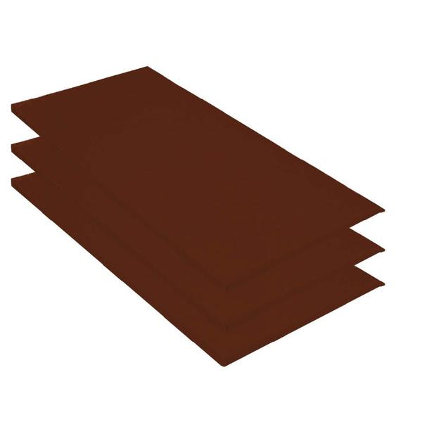 Imagem de Kit 03 Colchonete Slim 95x59cm Solteiro Para Ginástica Academia Escola Suede Terracota - Ahazzo Móveis