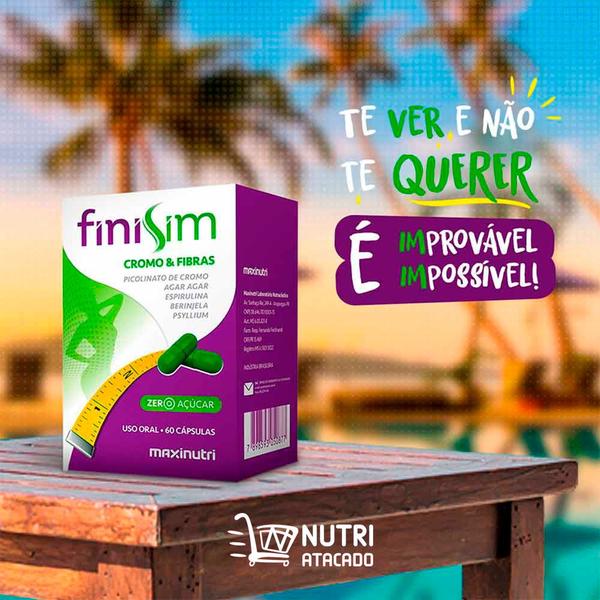 Imagem de Kit 03 Finisim Cromo E Fibras Com 60 Cápsulas Maxinutri