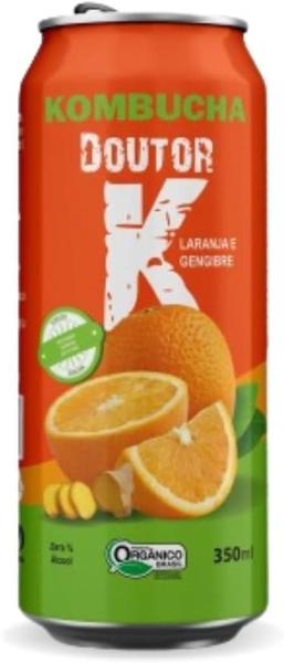 Imagem de Kit 03 Kombucha Orgânica Sabor Laranja E Gengibre 350Ml Drk