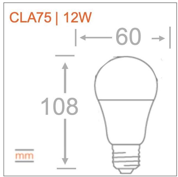 Imagem de Kit 03 lampadas led cla75 12w 6500k 1018lm biv e27 - osram