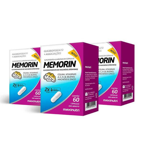 Imagem de Kit 03 Memorin Fosforo mais Vitaminas 60 Capsulas Maxinutri