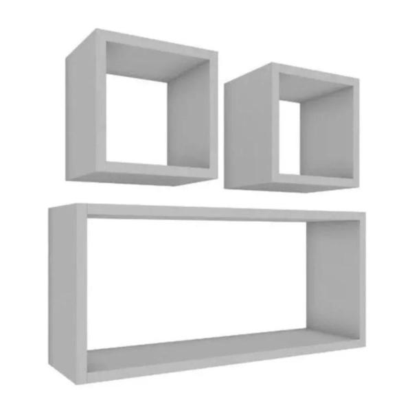Kit 03 Nichos MDF Decoração Sala Quarto Cozinha Banheiro Escritório - Bali modulares Kit 03 Nichos MDF Decoração Sala Quarto Cozinha Banheiro Escritório - Bali modulares