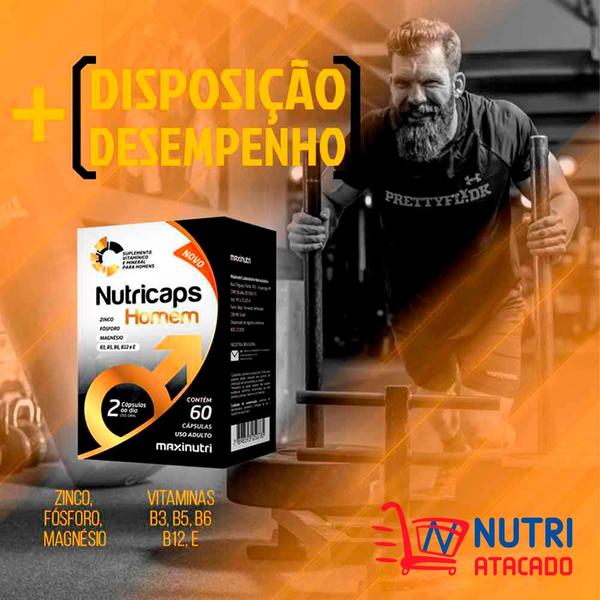 Imagem de Kit 03 Nutricaps Homem Vitamínico 60 Capsulas Maxinutri