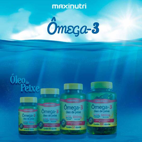 Imagem de Kit 03 Ômega 3 Óleo de Peixe 60 Capsulas 1000mg Maxinutri