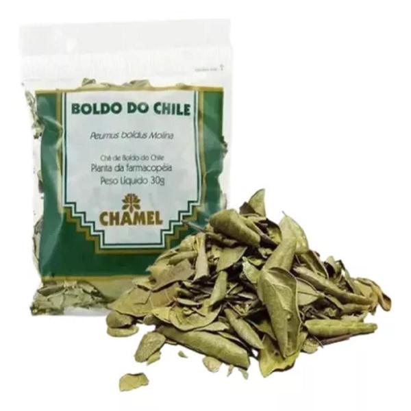 Imagem de Kit 03 Pacote Boldo do Chile Folhas 30g - Chamel