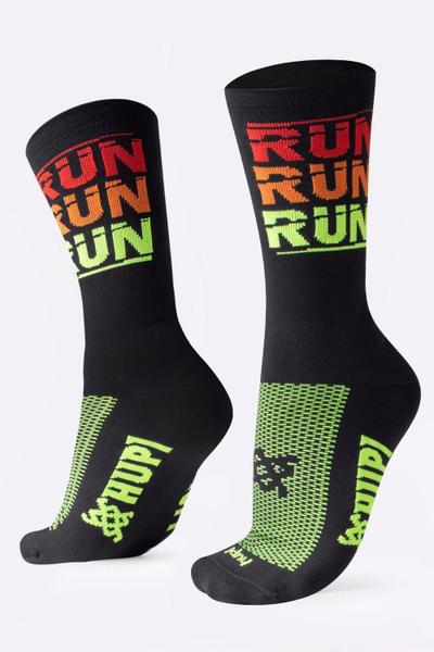 Imagem de Kit 03 Pares Meia Corrida Hupi Run Estampas Coloridas