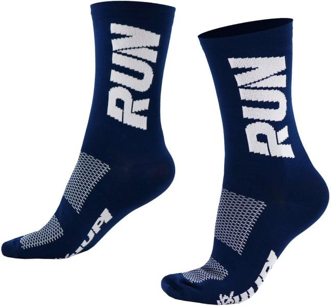 Imagem de Kit 03 Pares Meia Corrida HUPI Run Preto Branco e Azul