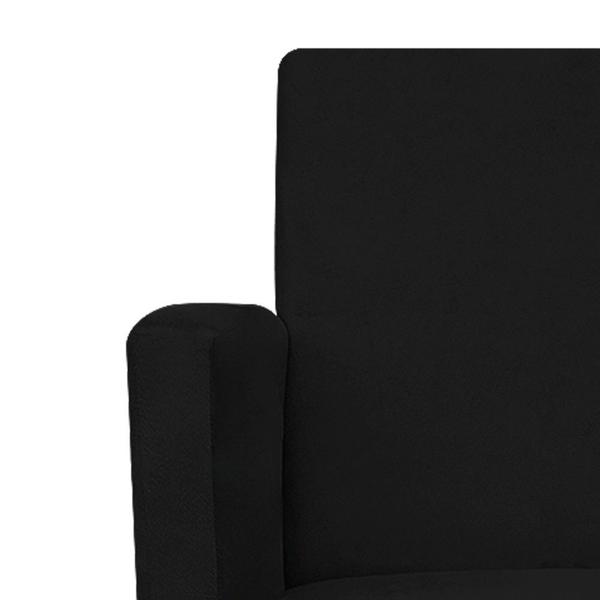 Imagem de kit 03 Poltronas Arenzza Base Giratória de Metal Suede Preto - DAMAFFÊ MÓVEIS