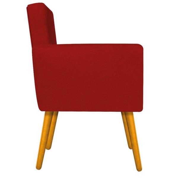 Imagem de kit 03 Poltronas Beatriz Palito Mel Suede Vermelho - KDAcanto Móveis