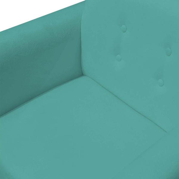 Imagem de Kit 03 Poltronas Decorativa Duda Suede Azul Tiffany - D'Classe Decor