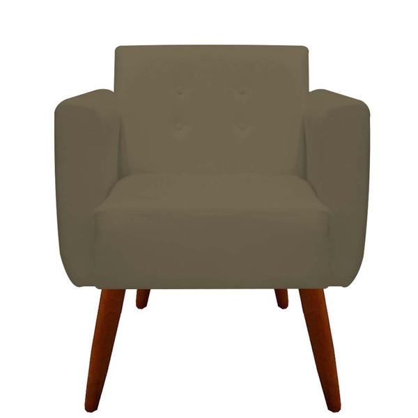 Imagem de Kit 03 Poltronas Decorativa Duda Suede Marrom Rato - D'Classe Decor