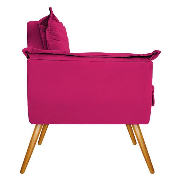 Imagem de kit 03 Poltronas Decorativas Apolo Palito Mel Suede Pink