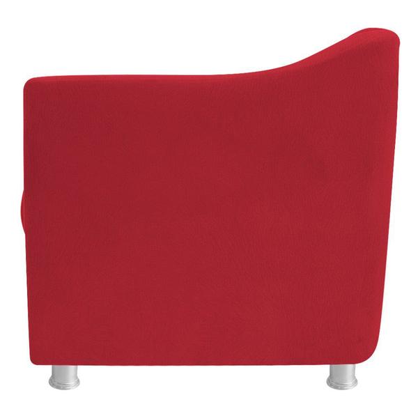 Imagem de kit 03 Poltronas Decorativas Babel Sala de Estar Recepção Suede Vermelho - DAMAFFÊ MÓVEIS