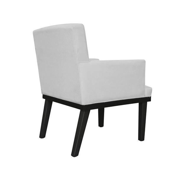 Imagem de Kit 03 Poltronas Decorativas Para Sala E Escritório Vitória Corano Branco - DL Decor