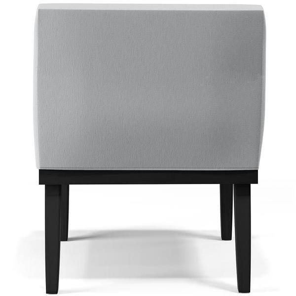 Imagem de Kit 03 Poltronas Decorativas Sala de Estar Base Preto Beatriz W01 Linho Cinza - Lyam Decor