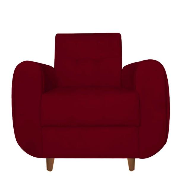 Imagem de Kit 03 Poltronas Golden Pés Palito Suede Marsala - D'Classe Decor