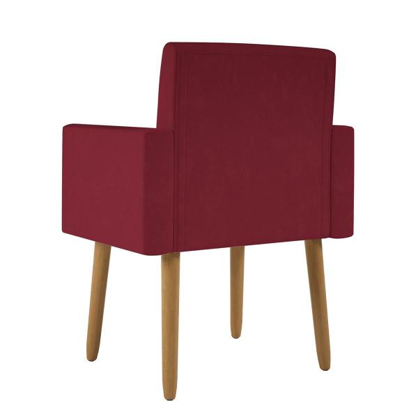 Imagem de Kit 03 Poltronas Nina Decorativa Para Recepção Cor Marsala