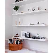 Imagem de Kit 03 Prateleiras 50x15cm Branco MDF Decorativa Sala Quarto Cozinha Banheiro Livros Parede Madeira Simples Esmalteria Grande