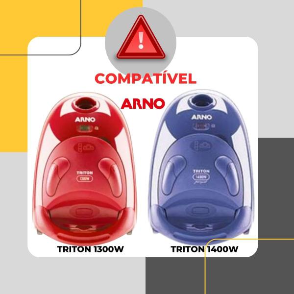 Imagem de Kit 03 Saco P/Aspirador de Pó Arno Triton 1300W Descartável