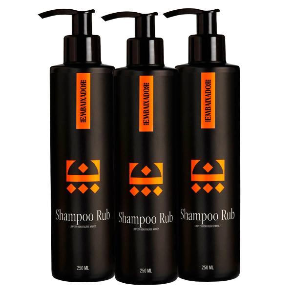 Imagem de Kit 03 Shampoo para Cabelo Rub Embaixador