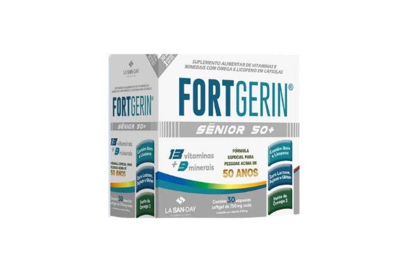 Imagem de Kit 03 Suplemento Fort Gerin Senior50 Com 30Cps - La San Day