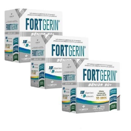 Imagem de Kit 03 Suplemento Fort Gerin Senior50 Com 30Cps - La San Day