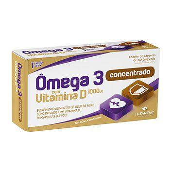 Imagem de Kit 03 Suplemento Omega 3   C  D 1000Ui 30Cps - La San Day