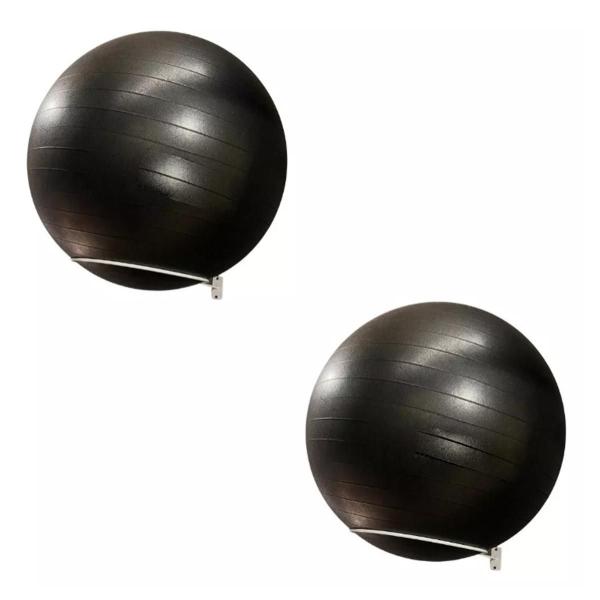 Kit 03 Suporte De Bola Pilates Grande Preto - Espaço outlet Imagem de Kit 03 Suporte De Bola Pilates Grande Preto