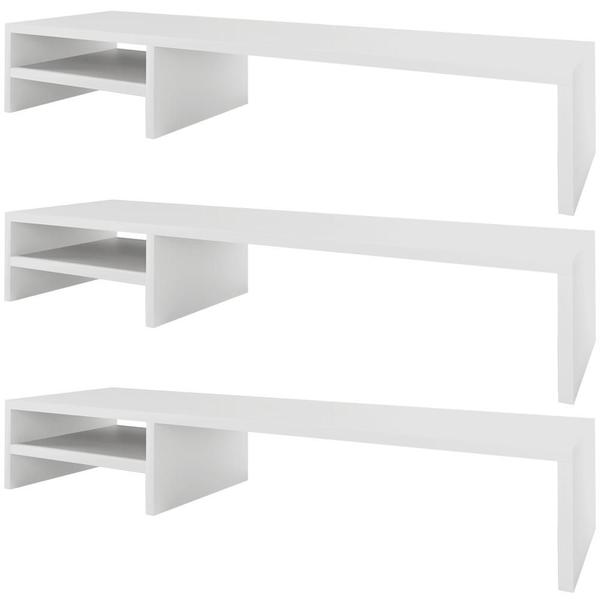 Imagem de Kit 03 Suportes Para Monitor Stand Home Office Lap 90 cm L03 Branco - Lyam