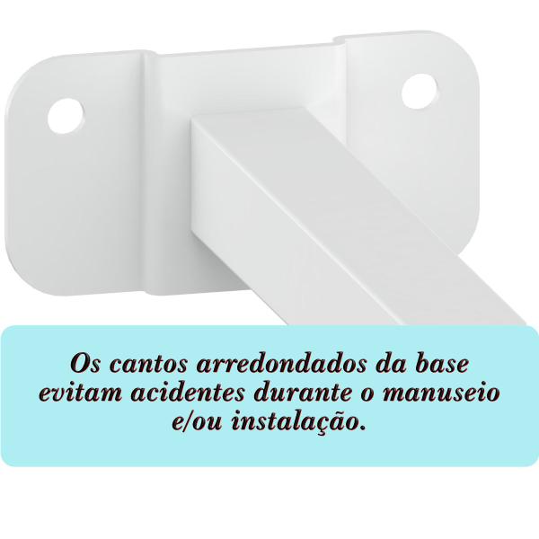 Imagem de Kit 03 SUPORTES REFLETOR LED BASE RETA BANNER FACHADA BRAÇO 20 cm