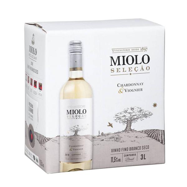 Imagem de Kit 03 Un. Vinho Miolo Seleção Chardonnay / Viognier Bag 3Lt