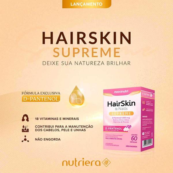 Imagem de Kit 03 Unidades HairSkin Supreme com D-Pantenol 60 Capsulas