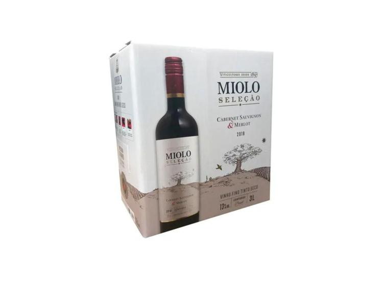 Kit 03 Unidades Vinho Miolo Seleção Cabernet&merlot Bag 3lt Imagem de Kit 03 Unidades Vinho Miolo Seleção Cabernet&merlot Bag 3lt