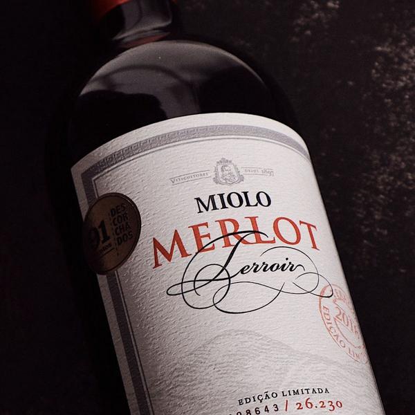 Imagem de Kit 03 Unidades Vinho Tinto Seco Miolo Merlot Terroir 750ml