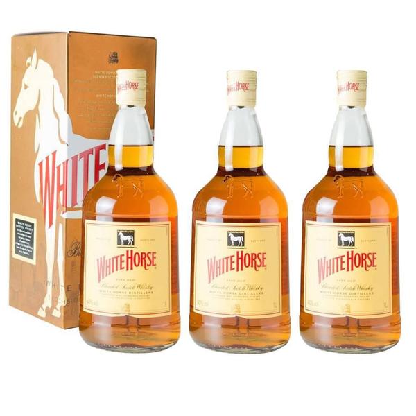 Imagem de Kit 03 Unidades Whisky White Horse 1 Litro