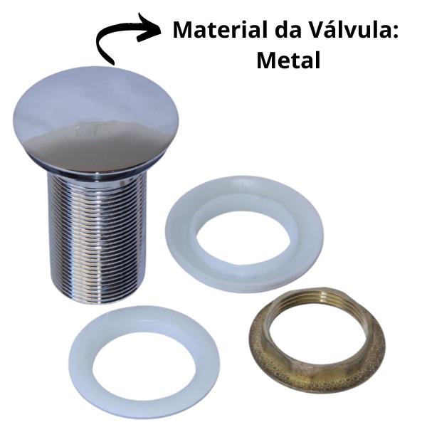 Imagem de Kit 03 Válvula Ralo Click 1.1/4 Metal P/ Pia e Cuba Cromada