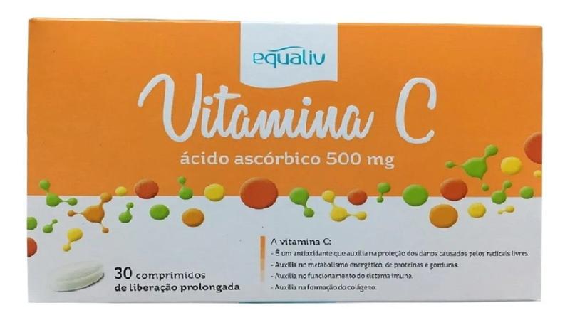 Imagem de Kit 03 Vitamina C Ácido Ascórbico  500Mg 30Cp - Equaliv