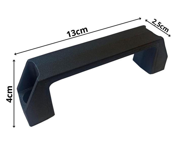 Imagem de Kit 04 Alças Puxador de Nylon An 133 Manípulo Cabo Termoplástica com Furação Equipamento