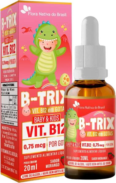 Imagem de Kit 04 B-TRIX Vitamina B12 Kids em Gotas 30ml Flora Nativa do Brasil