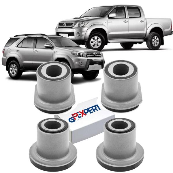 Imagem de Kit 04 Buchas Caixa Setor Direção Hilux SW4 SRW 2005 2006 2007 2008 2009 2010 2011 2012 2013 2014 E 2015 