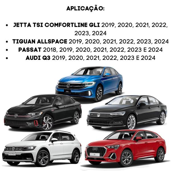 Imagem de Kit 04 buchas do braço curvo boomerang traseiro jetta tiguan passat audi q3 2019 2020 2021 2022 2023 2024