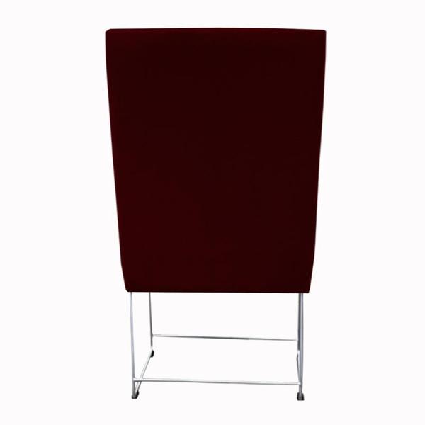 Imagem de Kit 04 Cadeiras Ana Base de Ferro prata suede Marsala - D'Classe Decor