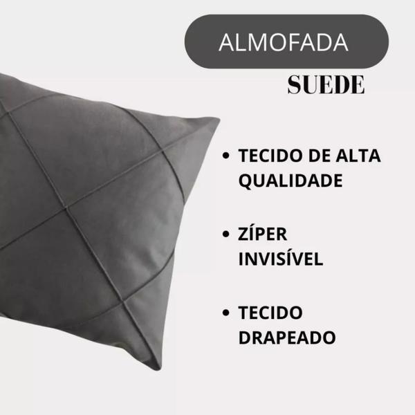 Kit 04 Capas de Almofada Suede Drapeada 45cmx45cm Decorativas Sala Quarto Sofá - JZ Enxovais Imagem de Kit 04 Capas de Almofada Suede Drapeada 45cmx45cm Decorativas Sala Quarto Sofá