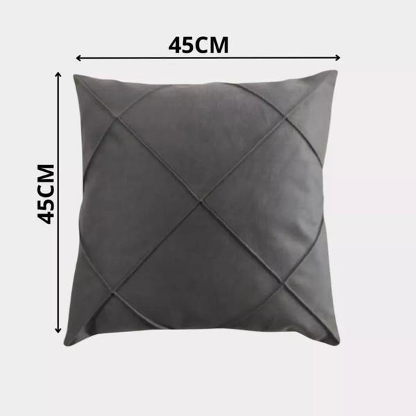 Kit 04 Capas de Almofada Suede Drapeada 45cmx45cm Decorativas Sala Quarto Sofá - JZ Enxovais Imagem de Kit 04 Capas de Almofada Suede Drapeada 45cmx45cm Decorativas Sala Quarto Sofá