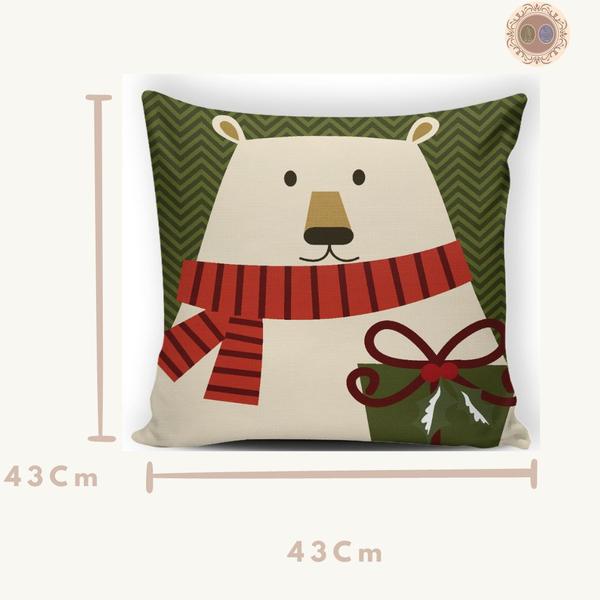 Imagem de Kit 04 Capas de Almofadas Decorativas 43x43Cm de Natal