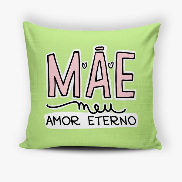 Imagem de Kit 04 Capas de Almofadas Decorativas Mãe meu Amor Eterno - Feliz dia Das Mães