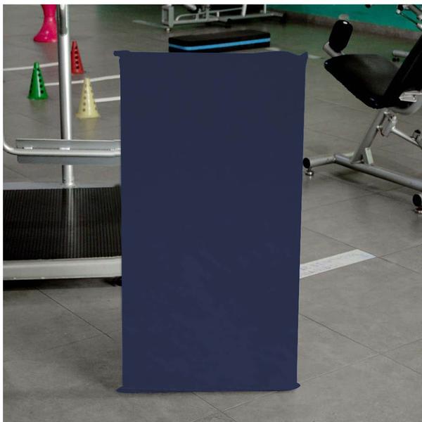 Imagem de Kit 04 Colchonete Slim 95x59cm Solteiro Para Ginástica Academia Escola Suede Azul Marinho - Ahz Móveis