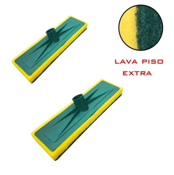 Imagem de Kit 04.Esfregao Esponja Lava Piso Azuleijo Faxina Pratico